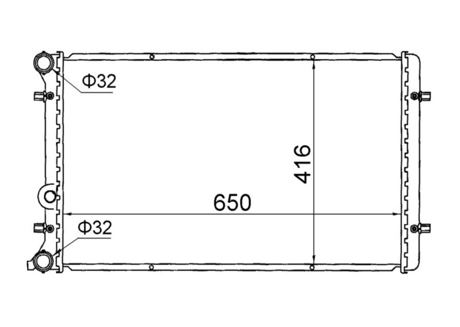 Audi A3 8L/8P 3/5-Door 1.6L/1.8L/2L L4 Radiator / AD74023