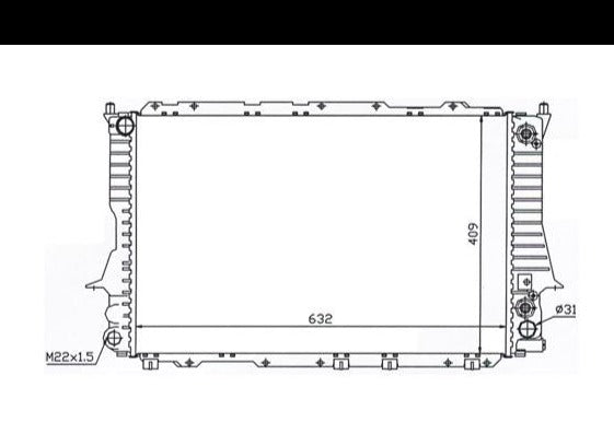 Audi A6 C4 4-Door Wagon Radiator / AD74014