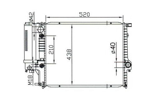 BMW E34 5 Series 4-Door Radiator / BM27016