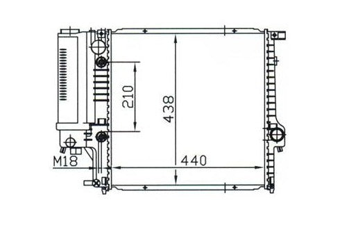 BMW E30 3 Series E36 3 Series 1.6L/1.8L V4 2L/2.5L V6 Radiator / BM27018