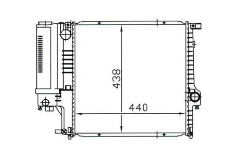 BMW E30 3 Series E36 3 Series 1.6L/1.8L V4 2L/2.5L V6 Manual Radiator / BM27019