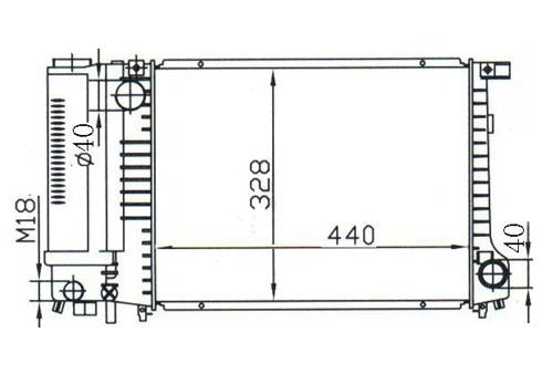 BMW E34 518i Manual Radiator / BM27025