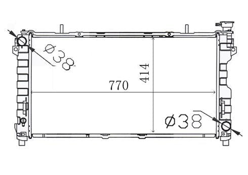 Chrysler Voyager 3.3L V6 Radiator / CH33014