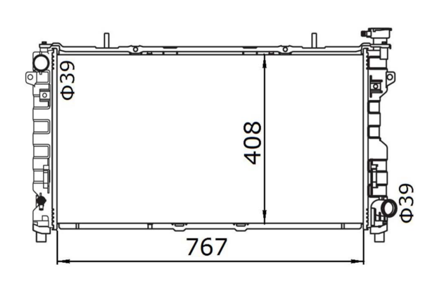 Chrysler Voyager Wagon Radiator / CH33026