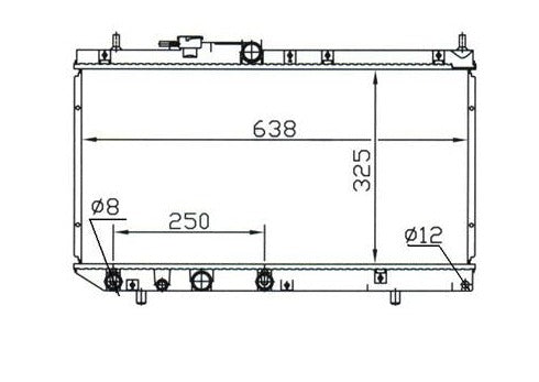 Daihatsu Charade G200 V4 Radiator (with Bottom Hose) / DA41013