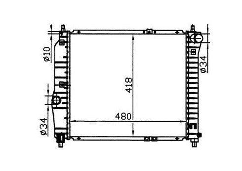 Daewoo Kalos 4/5-Door Manual Radiator / DW42022