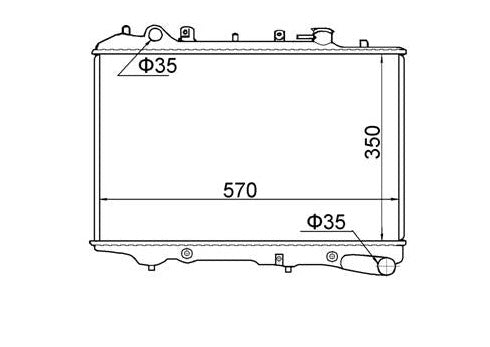 Ford Capri SA/SB/SC Turbo Manual Full Aluminium Radiator / FD16038A