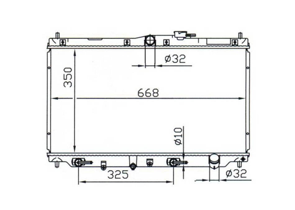 Honda Prelude BB 2.2L V4 Radiator / HO17037