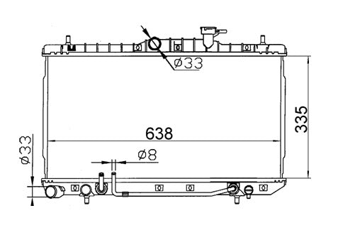 Hyundai Accent 2000 1.5L DOHC Radiator / HY21012