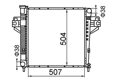 Jeep Cherokee KJ Limited Sport Radiator / JP28020