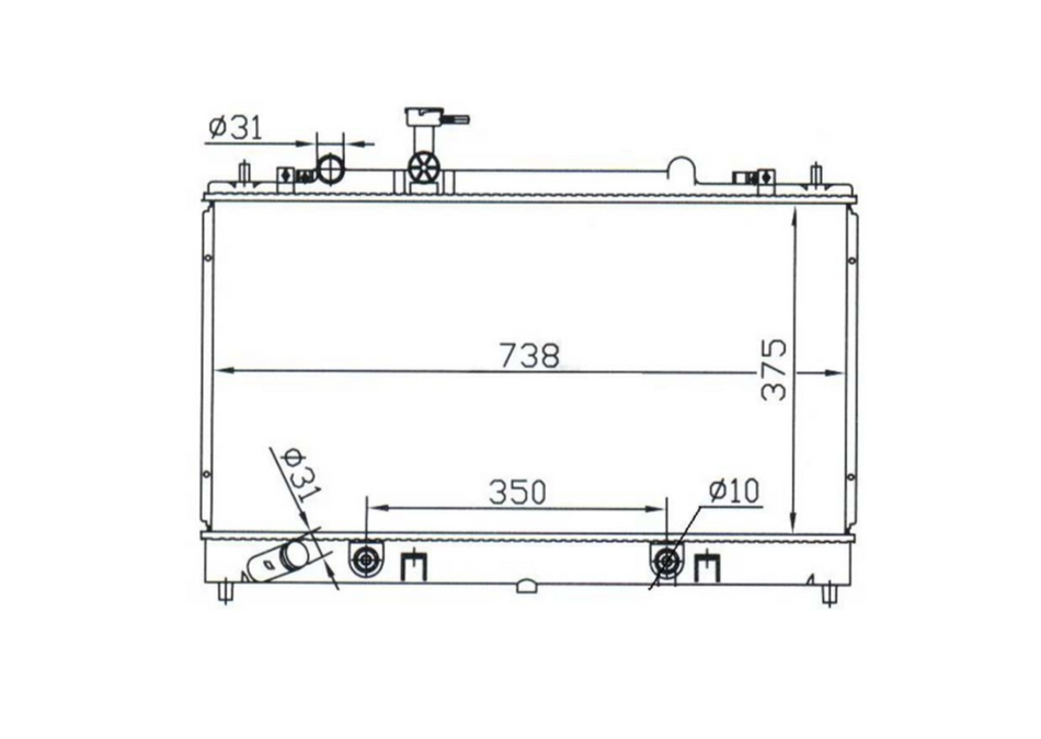 Mazda 6 GG 2.3L V4 Radiator / MA23016