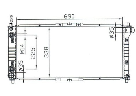Mazda 626 GE 2.5L V6 Eunos 800 Radiator / MA23023