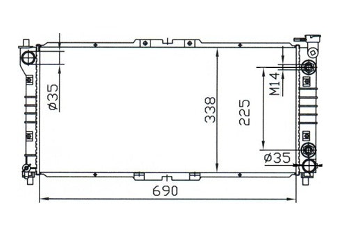 Mazda 626 V4 Radiator / MA23025