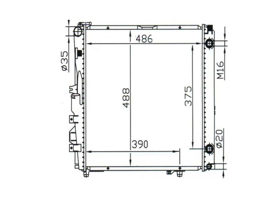 Mercedes-Benz S-Class W126 260SE 300EL Radiator / MB15015