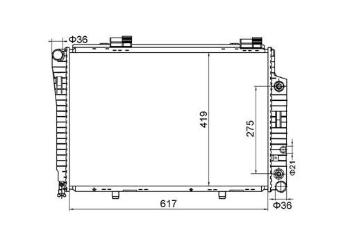Mercedes-Benz CLK-Class W208 Radiator / MB15022