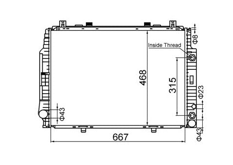 Mercedes-Benz S-Class W140 500SE 600SE 3.0L Radiator / MB15031