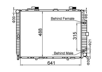 Mercedes-Benz E-Class W210 E420 E430 4-Door Radiator / MB15032