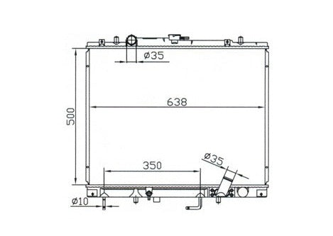 Mitsubishi Challenger 2.8L Diesel Radiator / MI12011