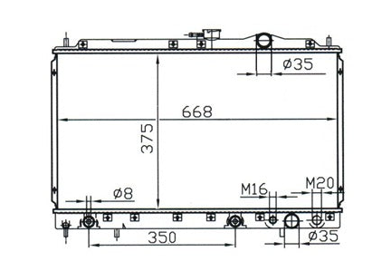 Mitsubishi Galant HG HH 2.0L Radiator / MI12019