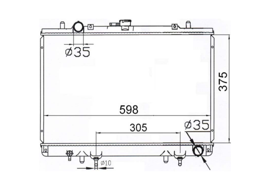 Mitsubishi Triton MK 2.4L Petrol 2.8L Diesel Radiator / MI12033