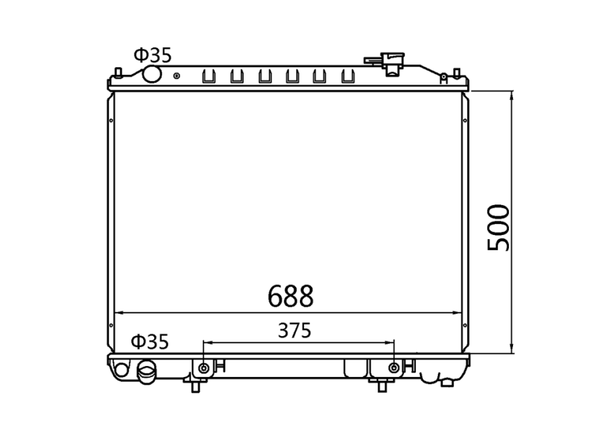 Nissan Elgrand E51 3.5L V6 Radiator / NI19075