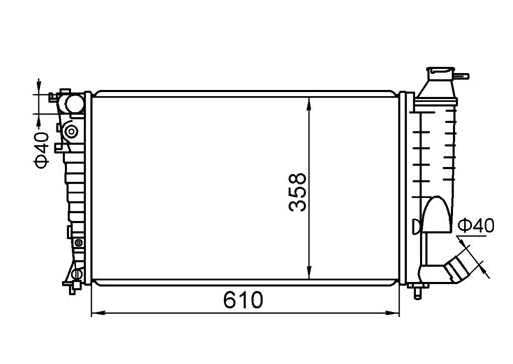 Peugeot 306 XR N5 1.9L 2.0L Diesel Manual Radiator / PE26013B
