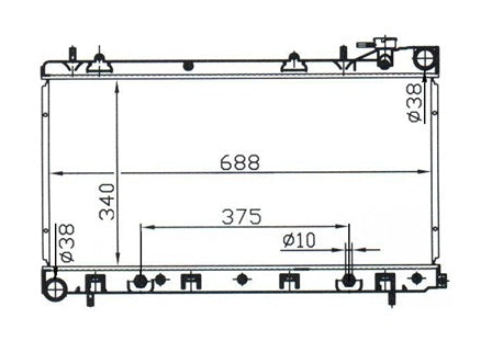 Subaru Impreza WRX Sports Wagon Radiator / SB14013
