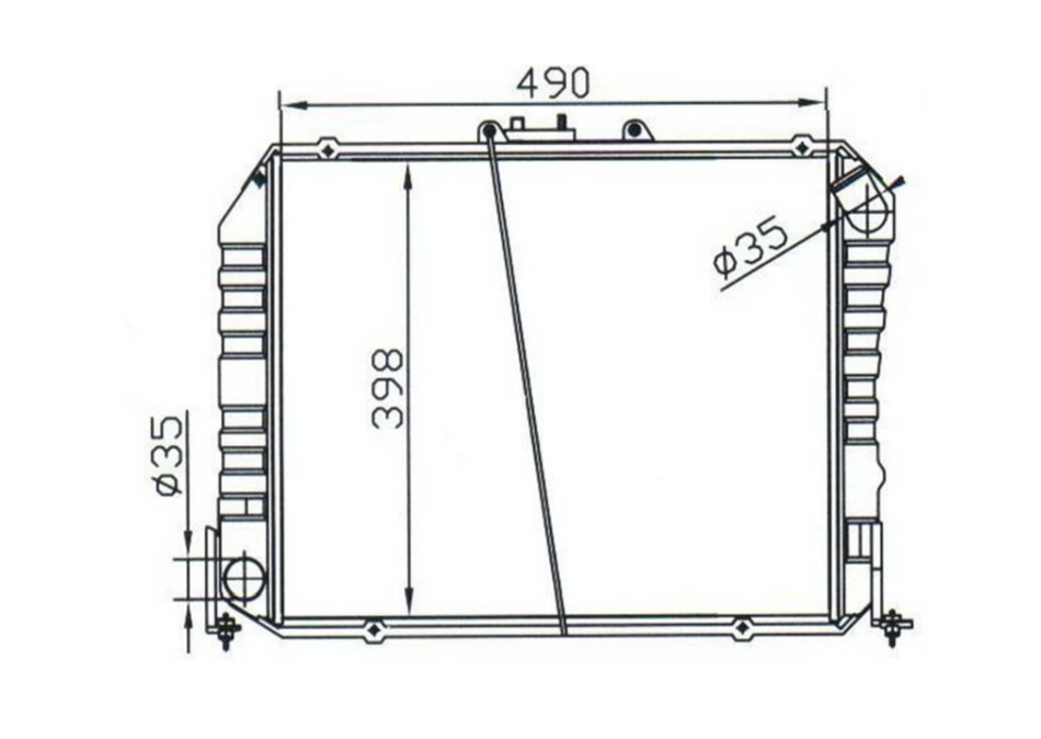 Toyota Hiace RZH LZH Diesel Manual Radiator / TY18034