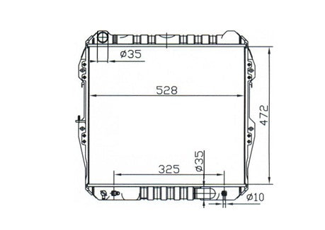 Toyota Hilux 2.4L Radiator / TY18048