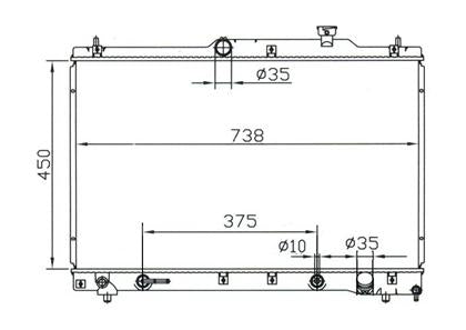 Toyota Tarago ACR30 Thin Radiator / TY18076-16