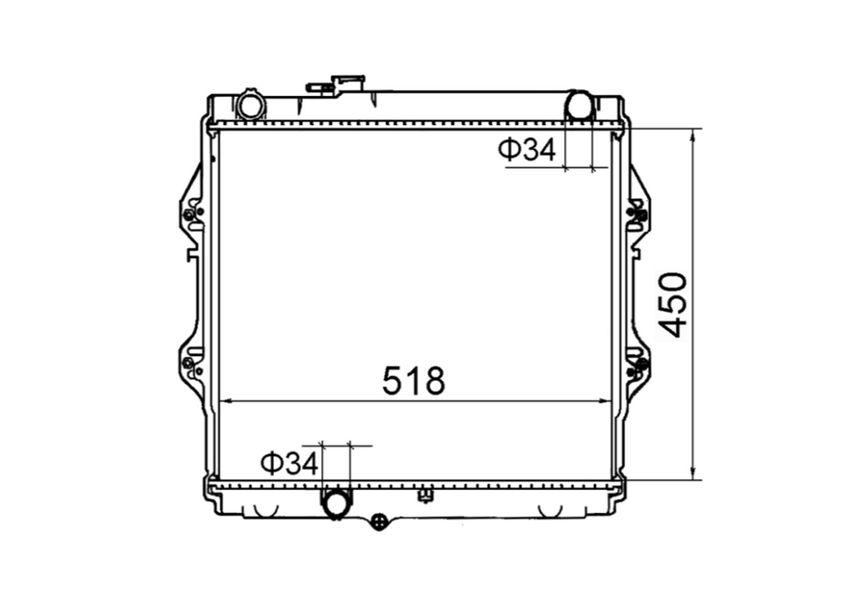 Toyota Hilux RZN149R Manual Radiator / TY18083