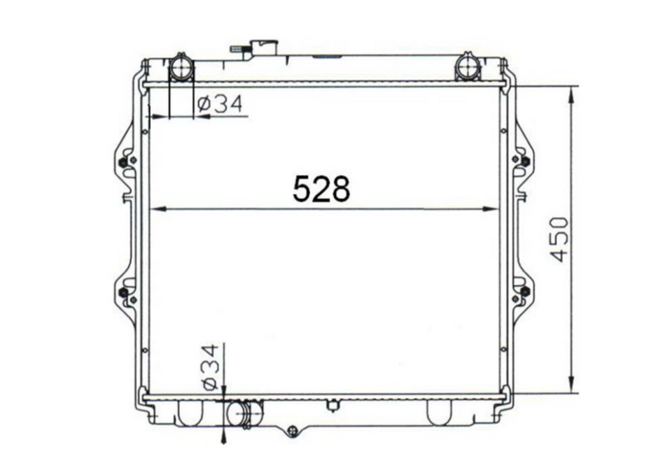 Toyota Hilux RZN149R Manual Wide Radiator / TY18085