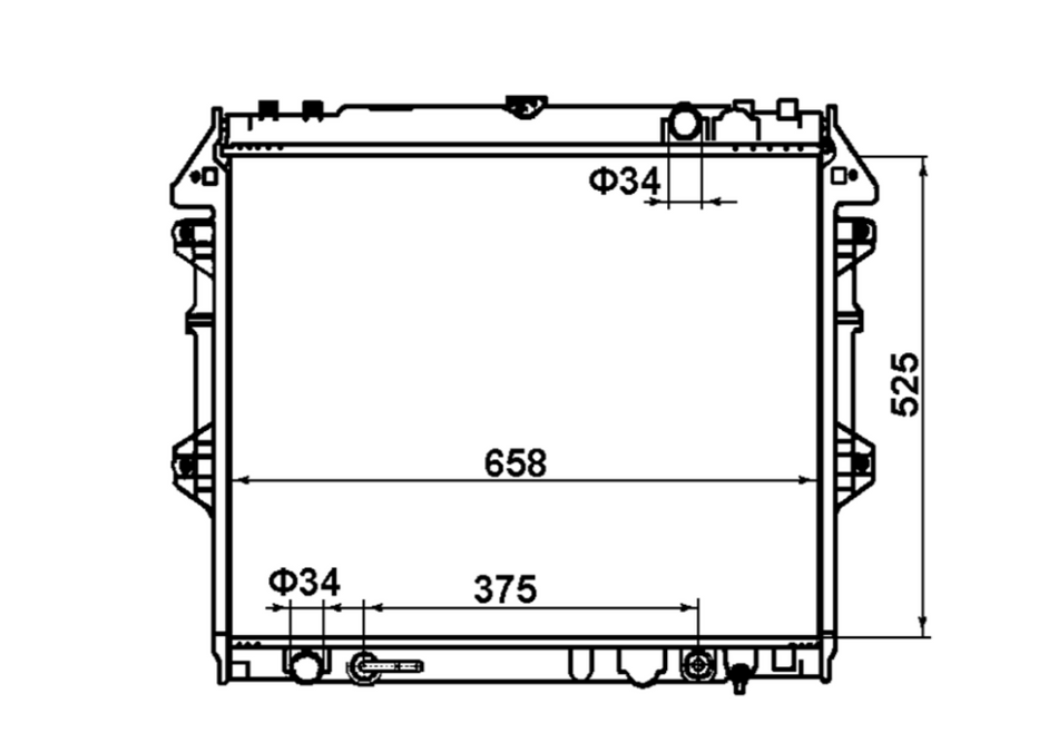 Toyota Hilux CGN Series 4.0L V6 Radiator / TY18094