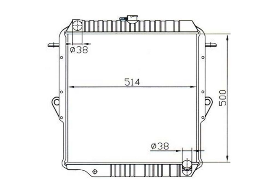 Toyota Landcruiser HZJ75 HZJ78 HZJ79 Manual Full Aluminium Radiator / TY18096A