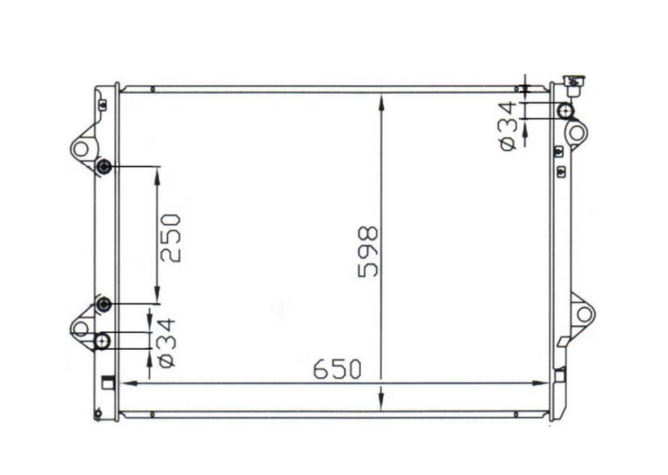 Toyota Landcruiser Prado 120 5VZ 3.4L V6 Petrol Radiator / TY18102