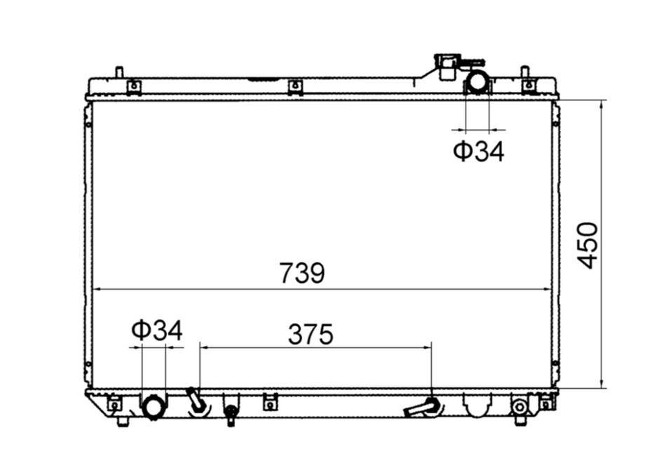 Toyota Kluger 4WD Radiator / TY18107