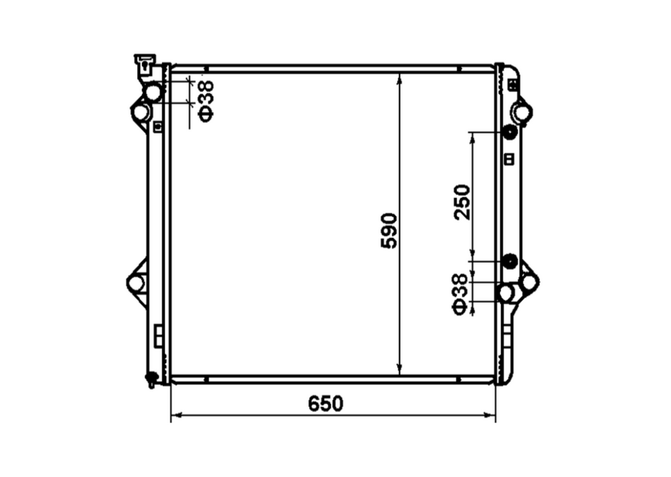 Toyota Landcruiser Prado 120 3.0L Turbo Diesel Radiator / TY18112