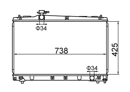 Toyota Avensis Verso ACM20 ACM21 Radiator / TY18121