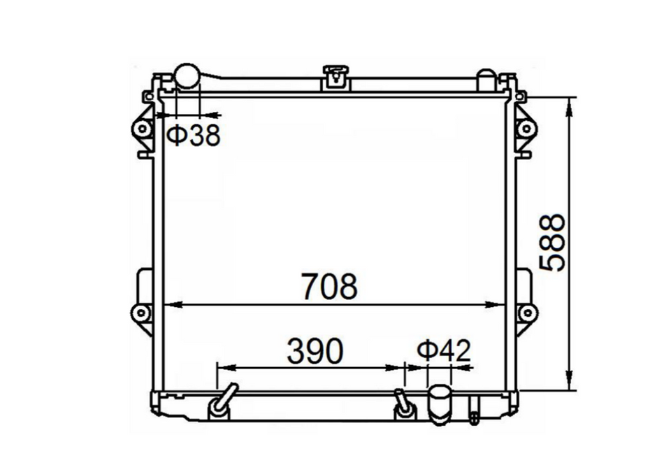 Toyota Landcruiser 200 Series Petrol Radiator / TY18134