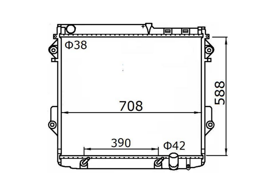 Toyota Landcruiser 200 Series 4.5L L8 Turbo Diesel Radiator / TY18146