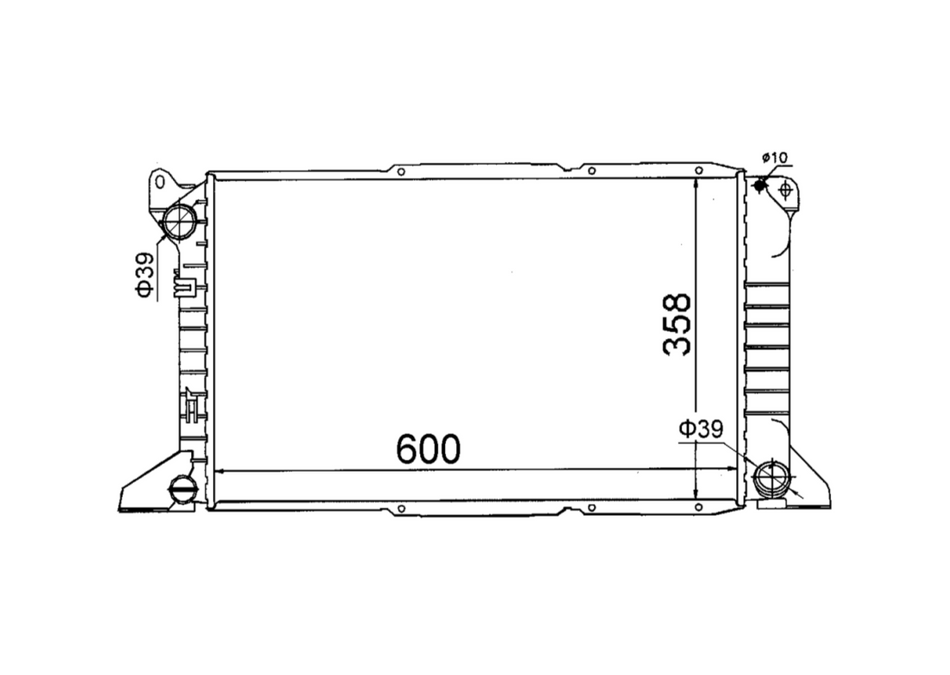 Ford Transit VF VG Turbo Diesel 2.5L Manual Radiator / FD16028