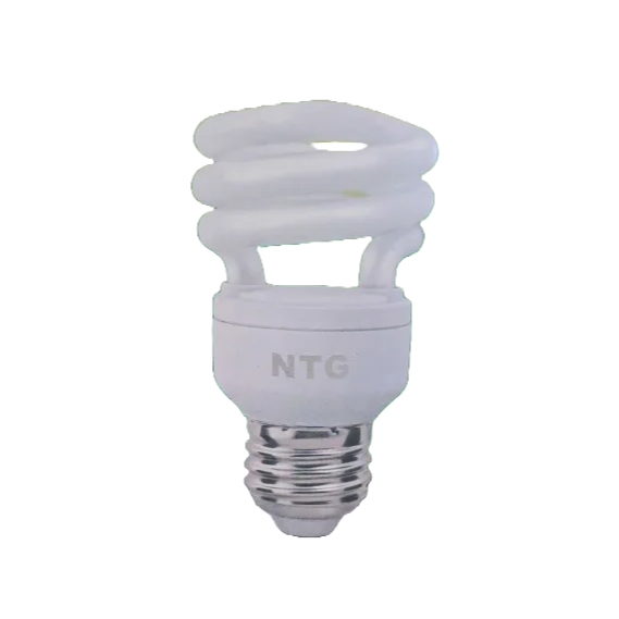 CFL T2 Spiral 9W Energy-Saving Home Lightbulbs (50 Pack)