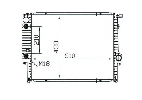 BMW E32 7 Series E34 5 Series 3.0L/3.5L V8 Radiator / BM27015