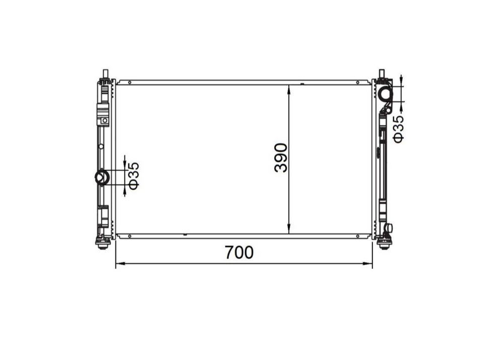 Chrysler Sebring JS 2.4L/2.7L V6 Radiator / CH33018