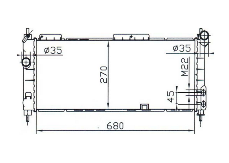 Holden Barina SB Manual Radiator / HD22014