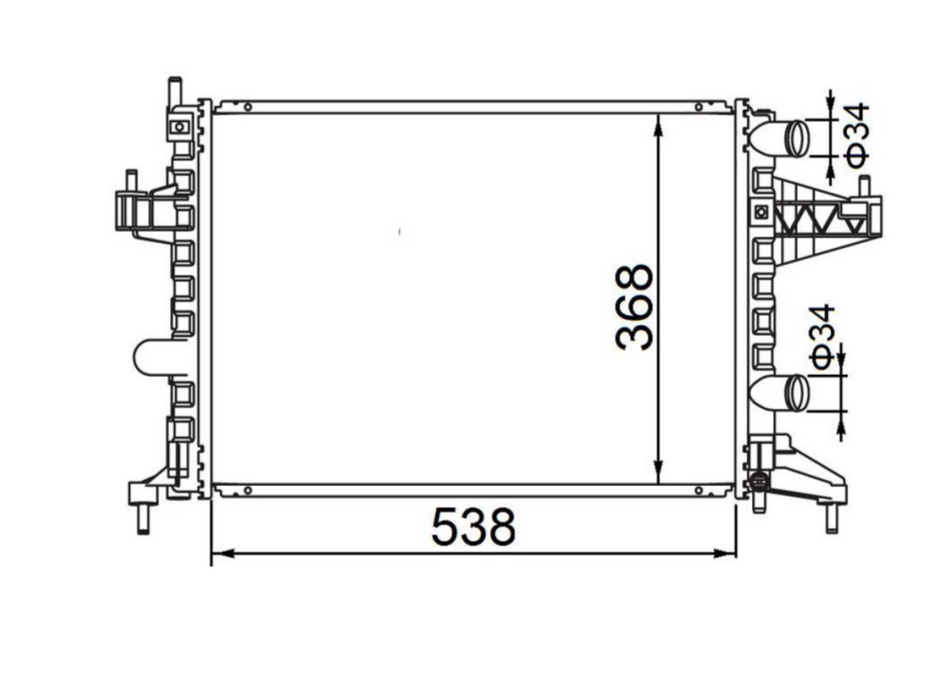 Holden Barina XC (Driver-side Outlet) Radiator / HD22063