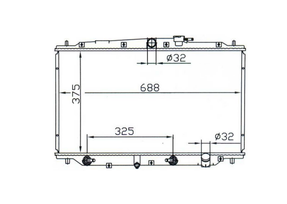 Honda Prelude BB2 2.3L Radiator / HO17034
