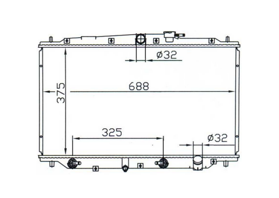 Honda Prelude BB2 2.3L Full Aluminium Radiator / HO17034A