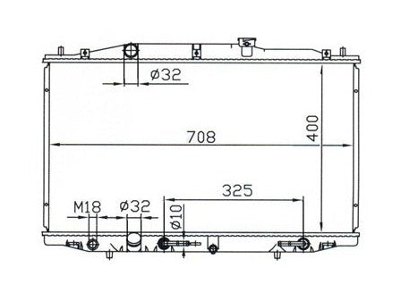 Honda Accord CM 2.4L V4 Radiator / HO17035