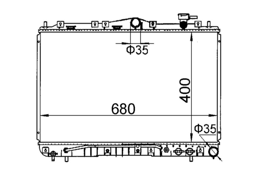 Hyundai Sonata II Radiator / HY21019